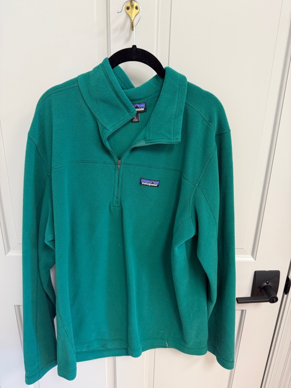 Patagonia Teal Quarter-Zip Fleece Pullover